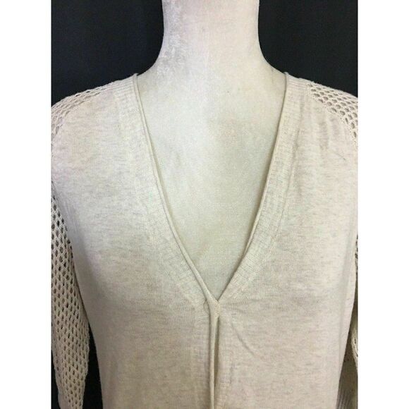 Michael Stars Solid Beige Long Sleeve Cardigan - Picture 2 of 7